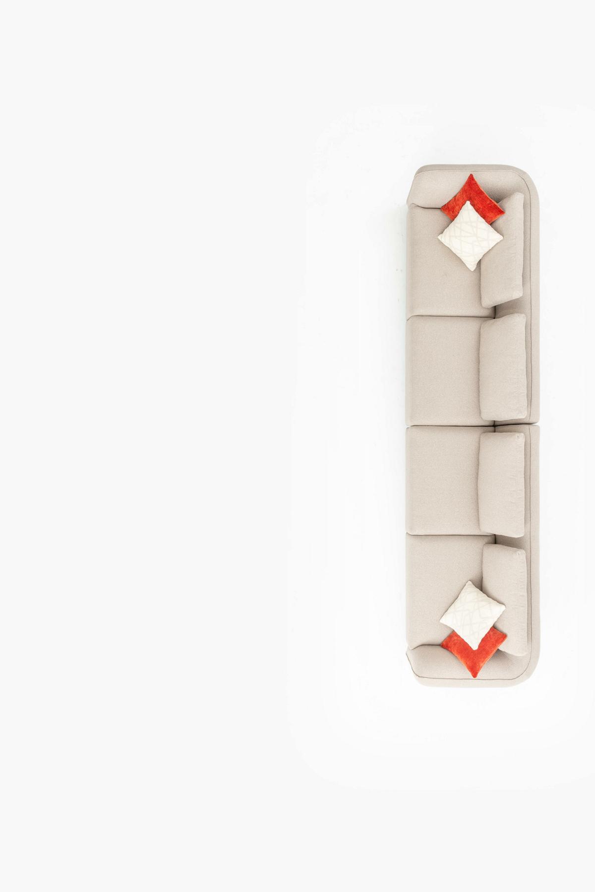 Canapé 6 places Canapé rembourré Salon de luxe Style de design moderne nouveau